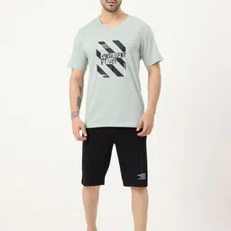 Masculino Latino Typography Printed Pure Cotton Night suit-image-35