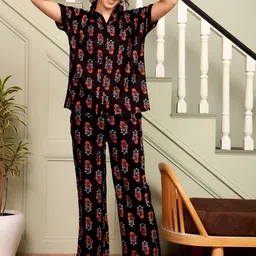 SANSKRUTIHOMES Women Printed Night suit-picture-18
