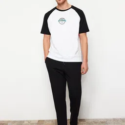 Trendyol Men Colourblocked Pure Cotton Night suit-picture-11