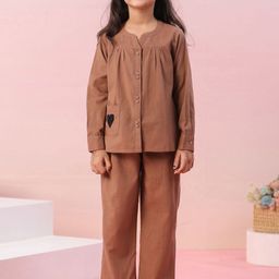 SANSKRUTIHOMES Girls Pure Cotton Top With Pyjamas-picture-0