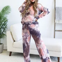 LULU & SKY Abstract Printed Round Neck Night suit-picture-16