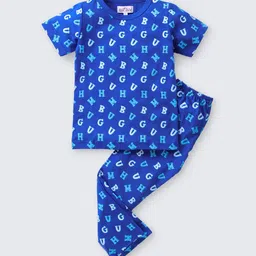 Nite Flite Kids Conversational Printed Pure Cotton T-shirt With Pyjamas-image-12