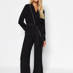 Trendyol Lapel Collar Shirt & Pyjamas-picture-31