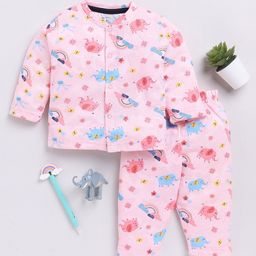 Clt.s Unisex Kids Conversational Printed Round Neck Pure Cotton Shirt & Pyjamas-picture-8