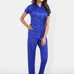 Be You Satin Shirt & Lounge Pant Night Suit-picture-38