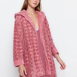 Trendyol Self Design Hooded Mini Robe-picture-48