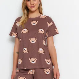Trendyol Women Printed Night suit-image-36