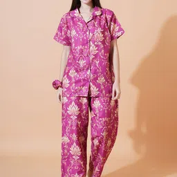 FFLIRTYGO Women Floral Printed Night suit-image-98