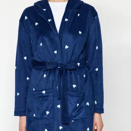 Trendyol Printed Hooded Robe image 4