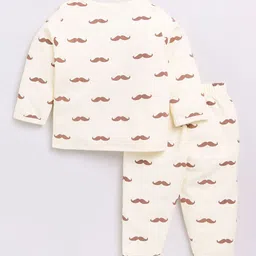 Clt.s Unisex Conversational Printed Peter Pan Collar Pure Cotton T-shirt With Pyjamas image 5
