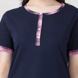 mackly Checked Pure Cotton Night Suit image 5