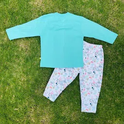BAESD Kids Graphic Printed Long Sleeves Pure Cotton Night suit image 2