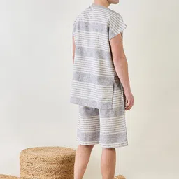 The Kaftan Company Men Striped Night suit image 4