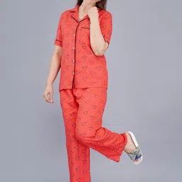 TREND ME Geometric Printed Night suit image 3