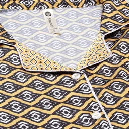 Bannos Swagger Geometric Printed Satin Night Suit image 5