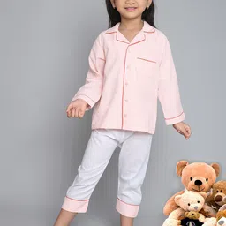 BAESD Kids Striped Shirt With Pyjamas image 5