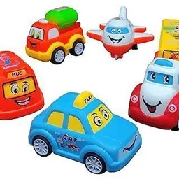 Kids Unbreakable Pull Back Vehicle Push and Go-image-6