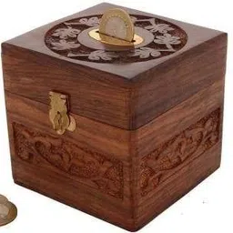 smarts collection Wooden Money Bank - Coin Saving Box - Piggy Bank-new18 Coin Bank image 2