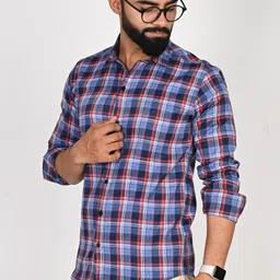 tanip Men Slim Fit Checkered Spread Collar Casual Shirt-picture-28