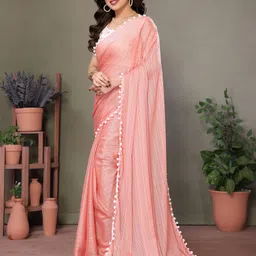 styleveda Solid/Plain Bollywood Polyester Saree image 3