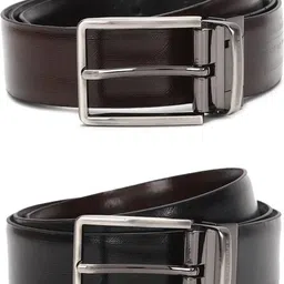 louis philippe Men Casual Black Genuine Leather Belt-picture-14