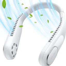 Radhe Neck Fan Bladeless Speeds Battery Operated Personal NF75 Neck Fan Bladeless Usb Cooler 54 USB Fan image 4