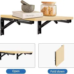 washify Foldable Steel Multipurpose Shelf Brackets 30 cm Shelf Bracket image 3