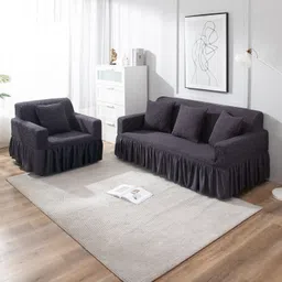 hokipo Jacquard 3 Seater Sofa Floral Cover image 4