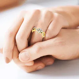 avsar AVR358YB Avsar Real Gold 14K RING 14kt Cubic Zirconia Yellow Gold ring image 2