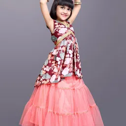 BAESD Girls Printed Ready to Wear Lehenga Choli image 3