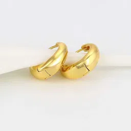 On Point Valentine Multi Golden Silver Black Stud Bali Hoop earrings for men Brass Hoop Earring, Stud Earring, Clip-on Earring-image-29