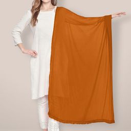 Dupatta Bazaar Chiffon Dupatta With Fringed Border-picture-48