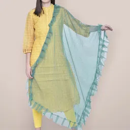 Dupatta Bazaar Ruffle Border Dupatta-picture-18