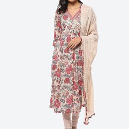 Biba Women Floral Printed Kurta Set With Dupatta-picture-22