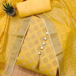 LeeliPeeri Designer Ethnic Motifs Woven Design Banarasi Unstitched Dress Material-picture-23