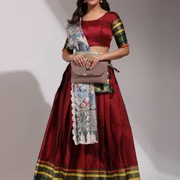 Fabcartz Semi-Stitched Lehenga & Unstitched Blouse With Dupatta-picture-29