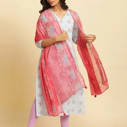 W Floral Printed Dupatta-image-55
