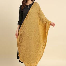 Dupatta Bazaar Women Gold-Toned Silk Dupatta-picture-34
