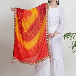LOOM LEGACY Printed Dupatta with Gotta Patti-image-52