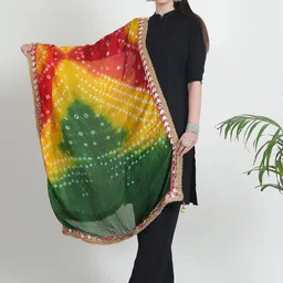 LOOM LEGACY Printed Dupatta with Gotta Patti-picture-23