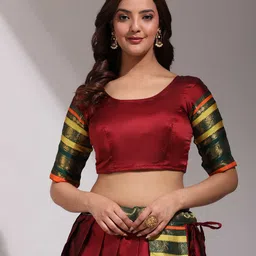 Fabcartz Semi-Stitched Lehenga & Unstitched Blouse With Dupatta image 4