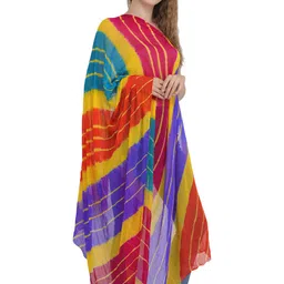 Exotic India Striped Chiffon Dupatta image 2