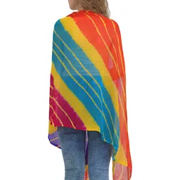 Exotic India Striped Chiffon Dupatta image 3