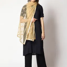 WEAVERS VILLA Floral Embroidered Dupatta image 2