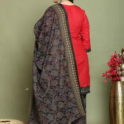 Roly Poly Plus Size Sweetheart Neck Floral Printed Straight Kurta with Salwar & Dupatta image 5