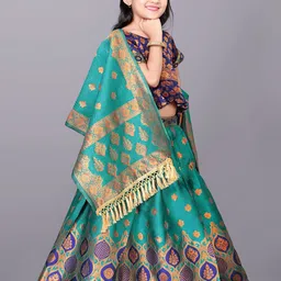 BAESD Girls Woven Design Ready to Wear Lehenga & Choli With Dupatta-picture-36