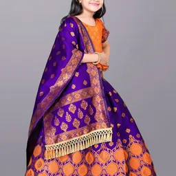 BAESD Girls Woven Design Ready to Wear Lehenga & Choli With Dupatta-picture-43
