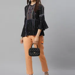 W Slim Fit Cotton Trouser image 4