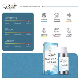 THE RUPAWAT Perfumery House White Horse Natural & Alcohol Free Attar -100 ml image 2