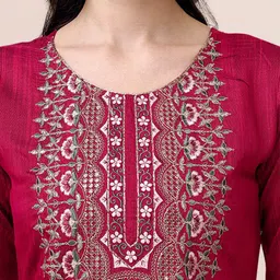 Berrylicious Ethnic Motifs Embroidered Regular Kurta with Trousers & Dupatta image 2